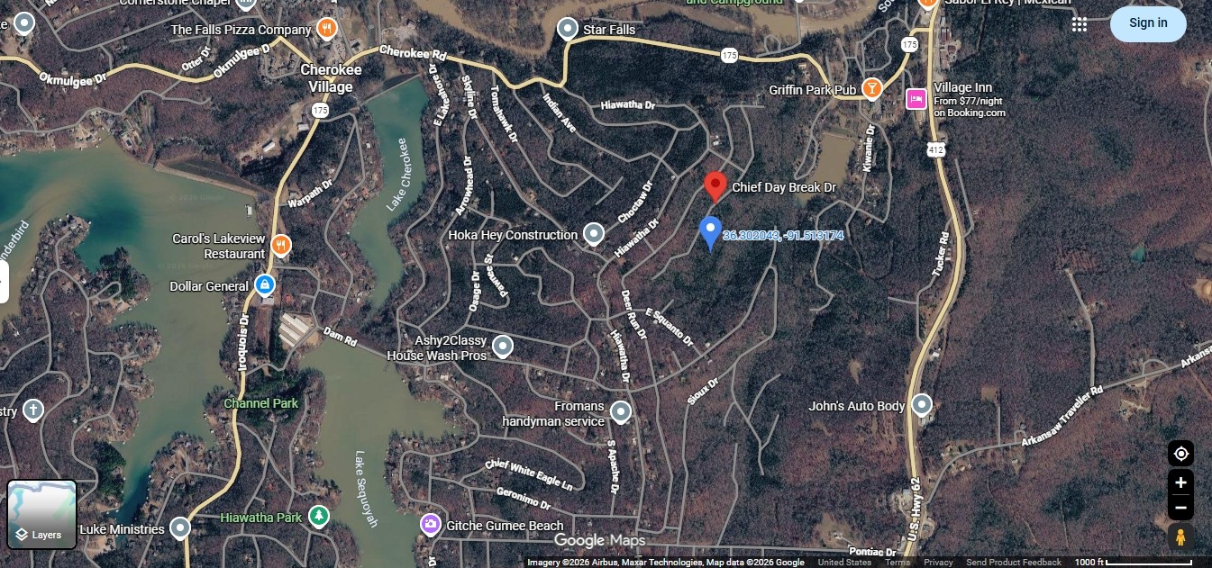Lake Sequoyah Area**Close to Lake*Hillcrest Circle*W/Amenities**Taxes Current**Cherokee Village Ar - photo 1
