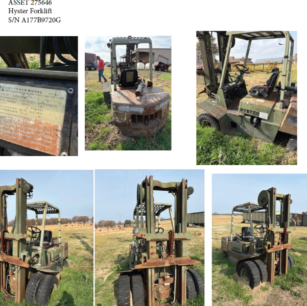 1986 Hyster Forklift — photo 1