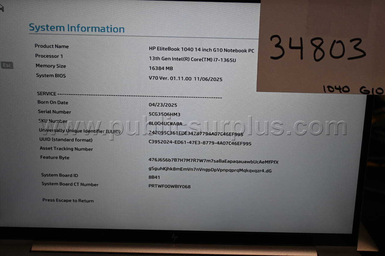 HP EliteBook 1040 G10 14 inch Laptop i7-1365U *NO RAM* - Free Shipping! - photo 5