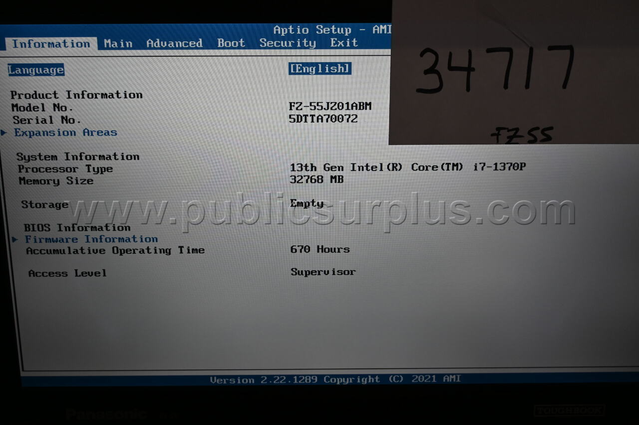Panasonic Toughbook FZ 55 i7-1370P 32GB RAM (670 Hrs) - Free Shipping! - photo 5
