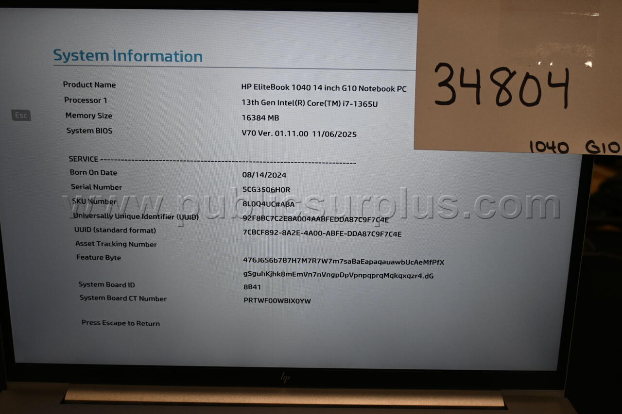 HP EliteBook 1040 G10 14 inch Laptop i7-1365U *NO RAM* - Free Shipping! - photo 5