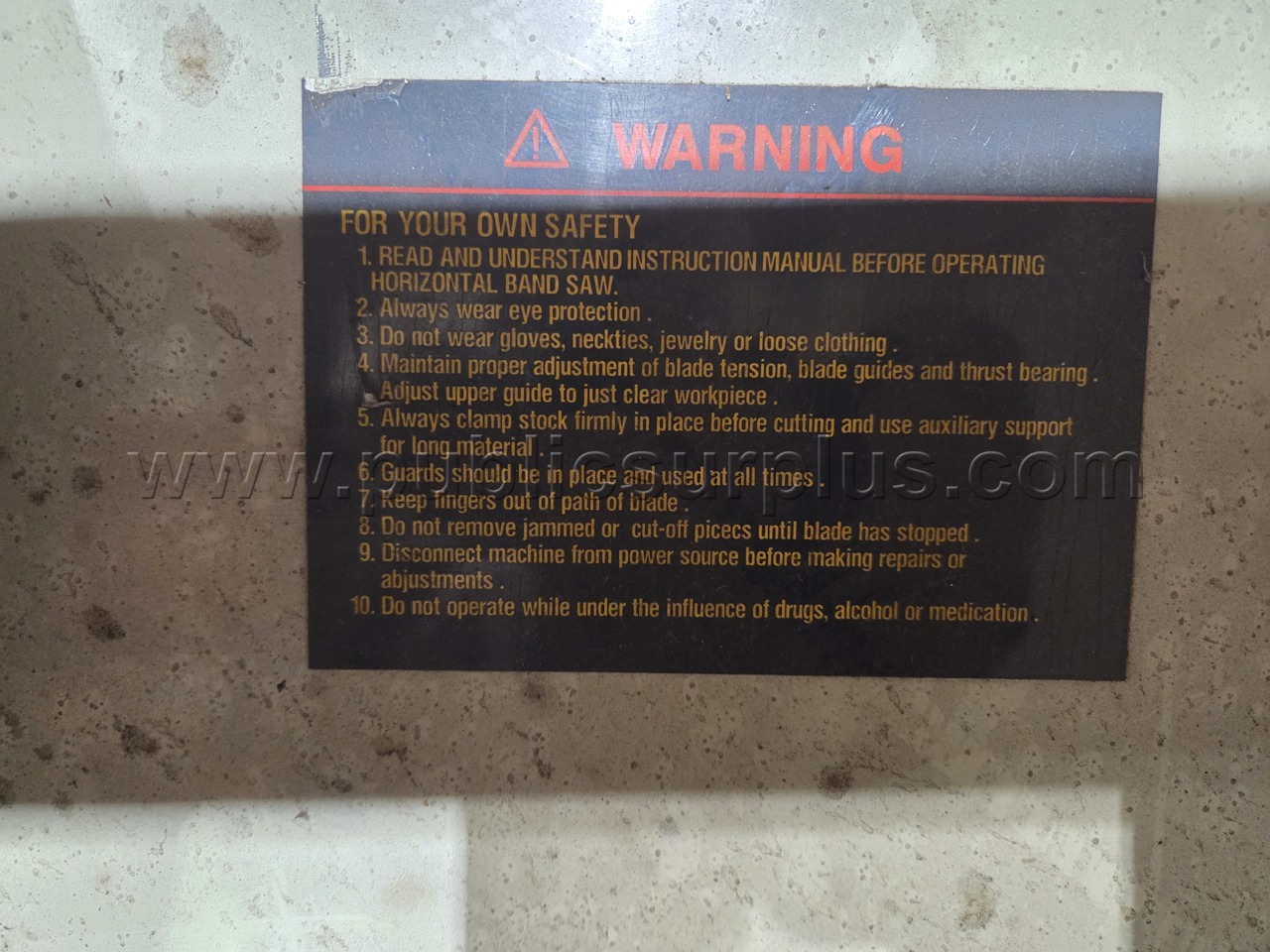Nonfunctional Rong Fu Horizontal Metal Band Saw, Model #RF-916B - photo 3