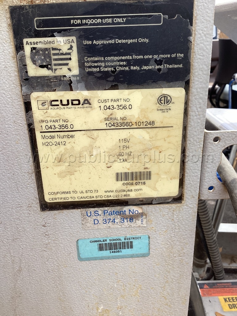 cuda aqueous parts washers - photo 3