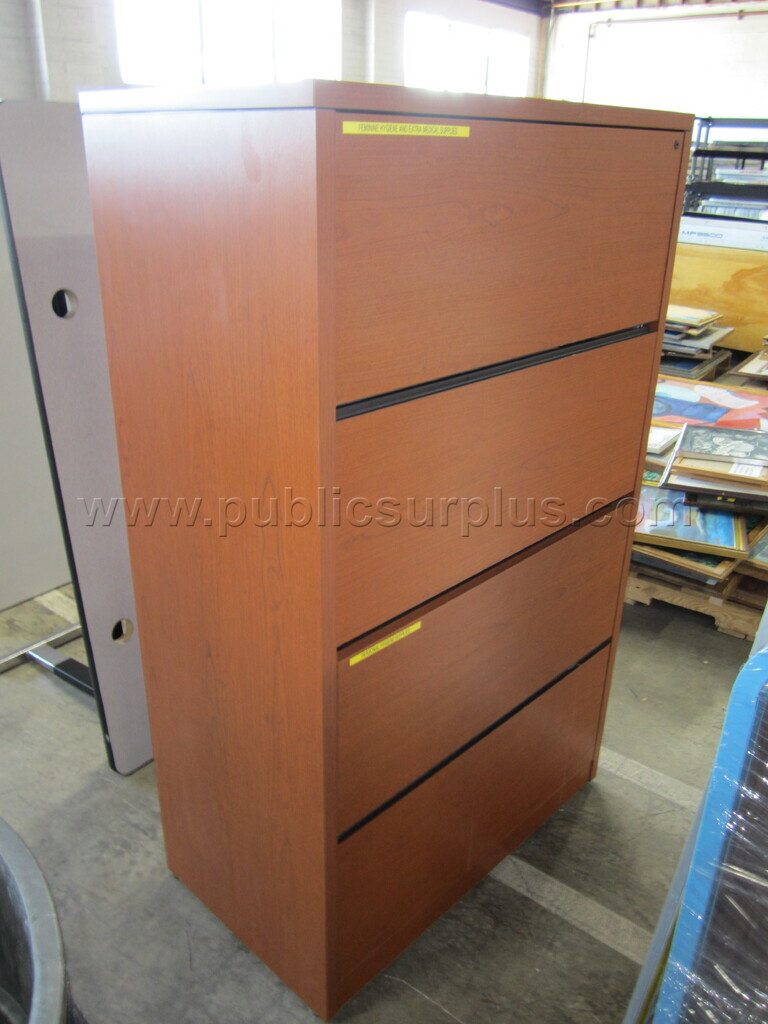 4 DRAWER WOODEN FILE CABINET (43843) - photo 5