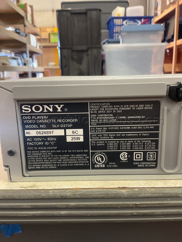 Sony DVD/VCR Combo Lot # 5475 - photo 4