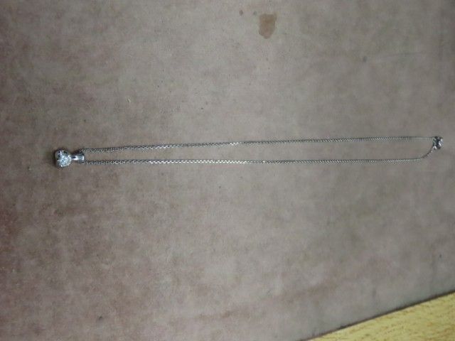 Gold Necklace with Diamond Pendant(S)