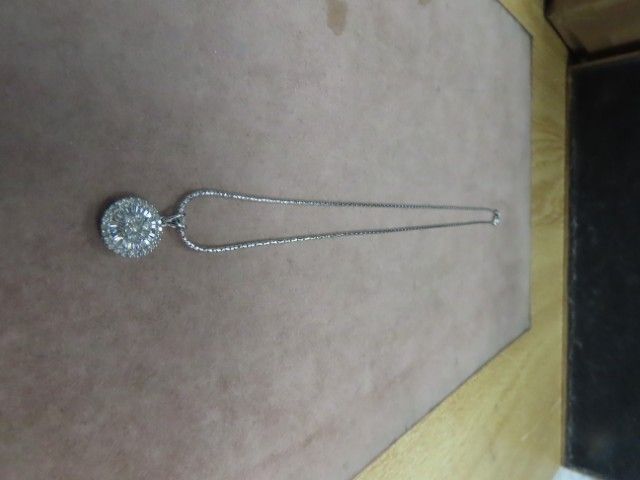 Gold Necklace with Diamond Pendant(S)