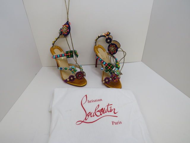 Studded Lace-Up Sandals (S)
