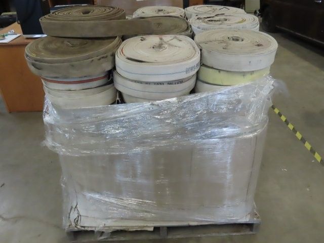 Pallet of Fire Hoses With No Connectors/Couplings (P)