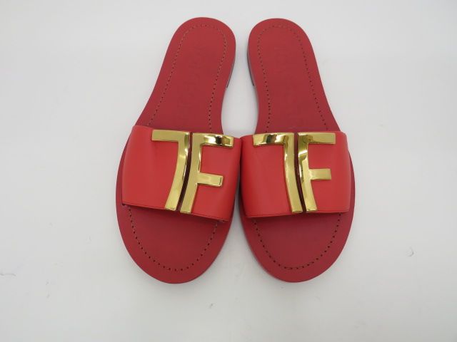 Red Leather Flats (S)