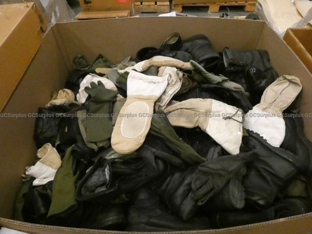 Assorted Scrap Military Footwear and Scrap Leather Items