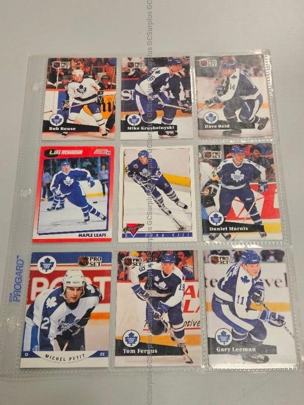 Lot of 9 Hockey Cards - Maple Leafs Players