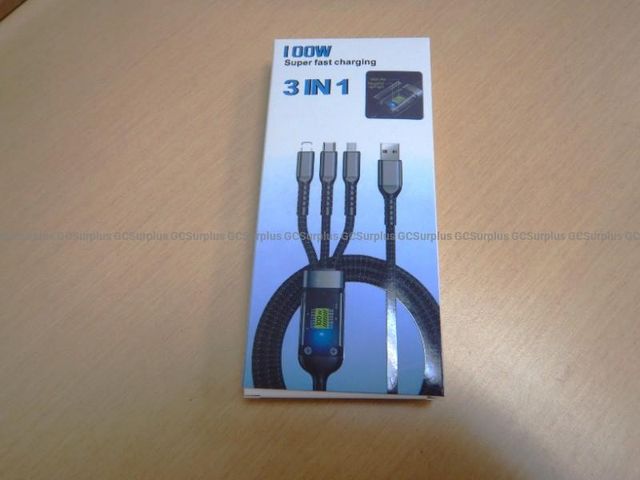 100W Triple-in-One Fast Charging Cable