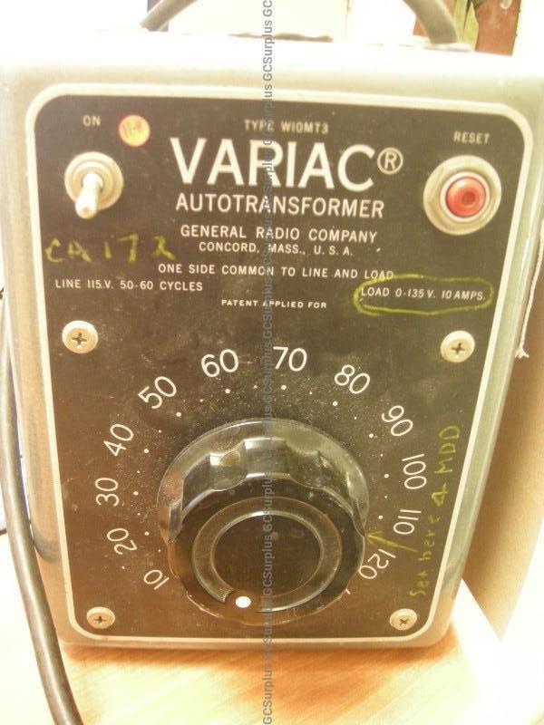 General Radio Company TDGC-0.5M Variable Autotransformer