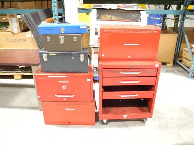 Lot of Metal Toolboxes