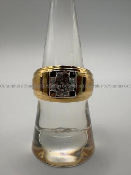Men's 14k Yellow Gold Laboratory-Grown Diamond Ring - Size 7.5