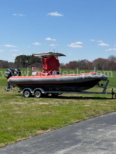 1995 22' Willard Sea Force 670 Boat w/ Trailer, 2 Motors