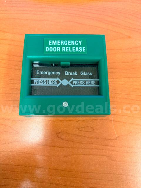 RS PRO 741-8284 Green glass fire alarm call point emergency release