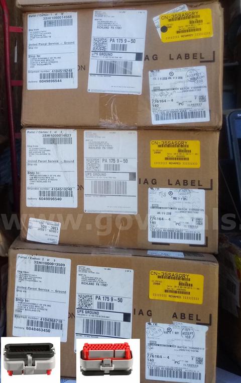 Qty. 400+    NEW  776164-4 Connector Housing, Gray, AMPSEAL Series, Plug, 35 Pos