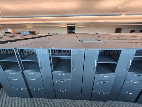 Lot of 100 Steelcase Combination Storage Towers, Grey