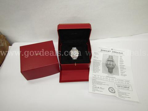Santos De Cartier 100 Mens Watch with Box and Appraisal