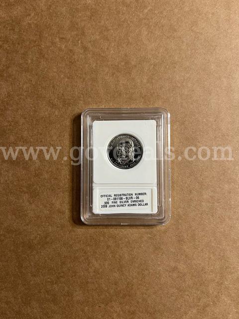 2008 John Quincy Adam’s silver dollar