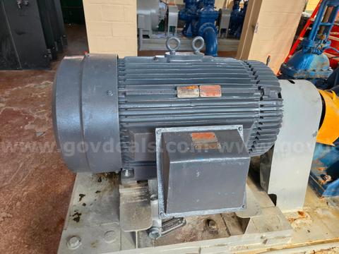 1 Reliance 300 HP Electric Motor, Frame 449TS, Totally Enclosed Fan Cooled. 2300 volts, 68.8 amps, 3 phase, 60 Hz, 1785