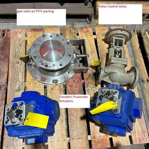 Pallet of Valves and Actuators Fisher / CompAct