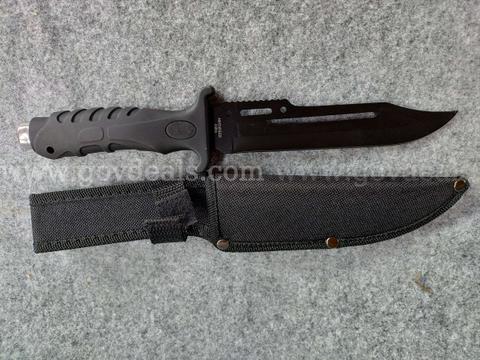 Straight Blade Tactical Knife w/Sheath