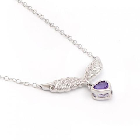 AMETHYST and DIAMOND Pendant