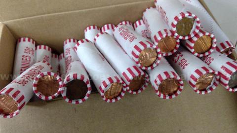 TWO ROLLS SEALED PENNIES PENNY- SHIPPING ONLY - MA