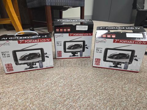 SuperSonic 7" Portable LCD TVs.