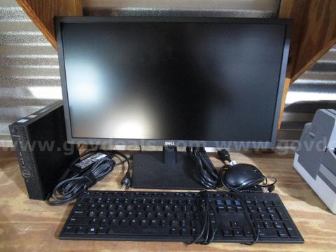 DELL COMPUTER SET: (1) DELL 22" MONITOR; (1) DELL OPTIPLEX MICRO 3070; (1) DELL KEYBOARD; (1) DELL MOUSE