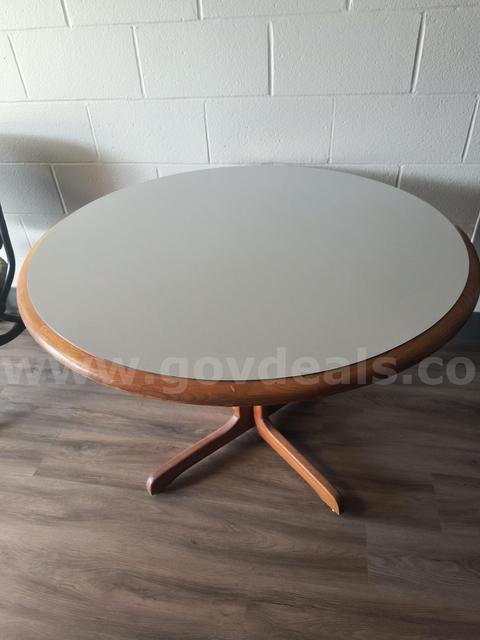 Wooden White Top Table