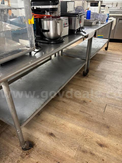 Stainless steel food prep table - Qty 2 tables per lot