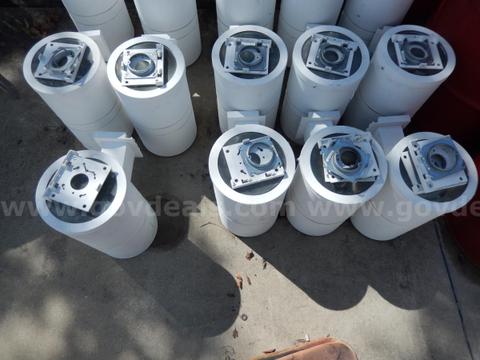 USED (9) WALL MOUNTED LIGHTS 17 1/2" H x 10" D AND 6" MOUNT TO THE WALL