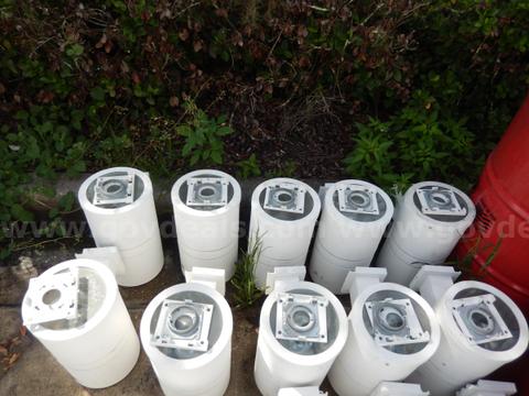 USED (10) WALL MOUNTED LIGHTS 17 1/2" H x 10" D AND 6" MOUNT TO THE WALL