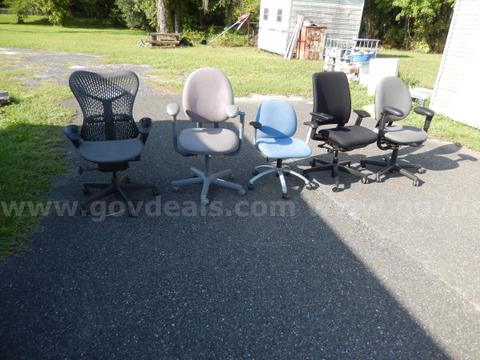 USED (5) OFFICE CHAIRS LISTED BELOW