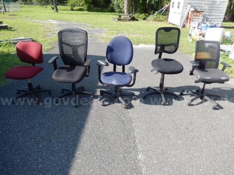 USED (5) OFFICE CHAIRS LISTED BELOW