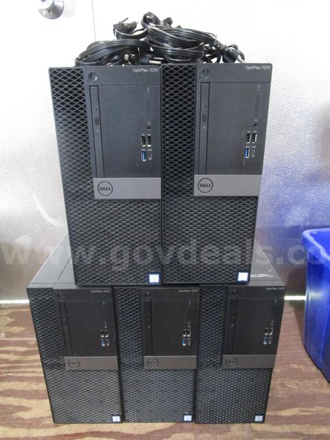 (5) USED DELL OPTIPLEX 7070 TOWERS