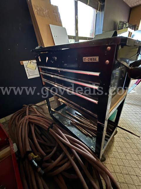 US General Rolling Tool Cart Lot (2) – Red & Black