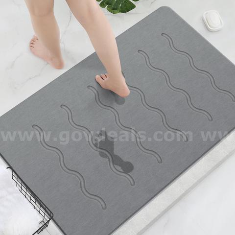Brand New - Diatomaceous Earth Stone Bath Mat – Quick-Dry, Non-Slip, Dark Grey - Shipping Available