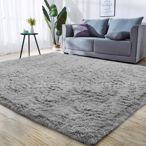 Brand New - 4'x6' Area Rug for Living Room, Light Grey for Bedroom, Plush Shaggy Furry Carpet, Grey - Shipping Available