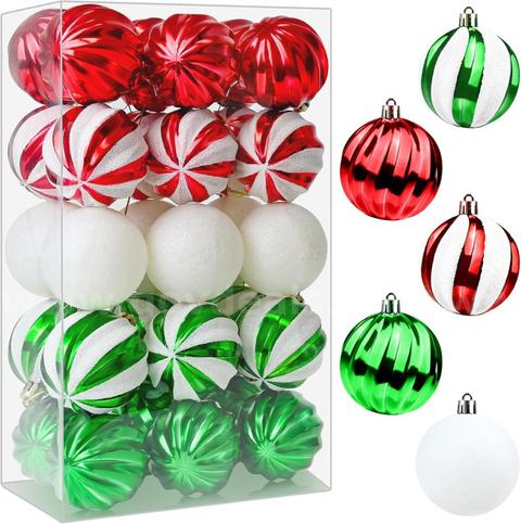 Brand New - 30ct Christmas Balls Ornaments - 2.36’’ Shatterproof Balls Ornaments - Shipping Available