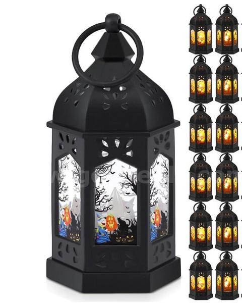 Brand New - 12 PCS - Mini Halloween Candle Lantern Hanging Candle Lantern LED Lantern Decorative - Shipping Available