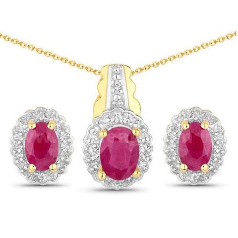 Sterling Silver Topaz Ladies Jewelry Set