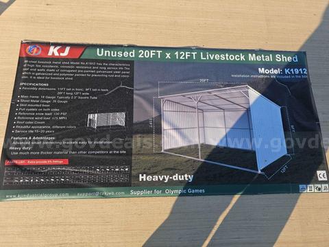 New 20x12 live stock shed