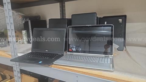LOT OF 40 DELL & HP LAPTOPS