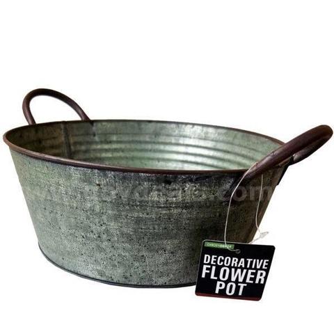 Brand New - 7PCS - Rustic Farm House Galvanized Flower Pots- Shipping Available