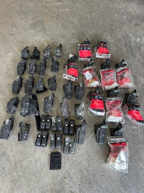 Firearm holsters, mag pouches, radio holsters, radio clips, belt holders